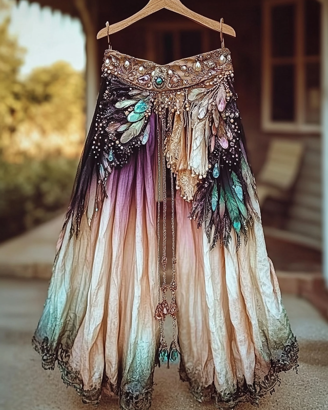 Summer Embroidered Ruffle Lace Patchwork Pants 2819