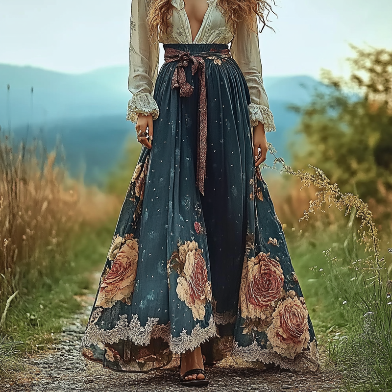 Vintage Loose Casual Skirts 226a
