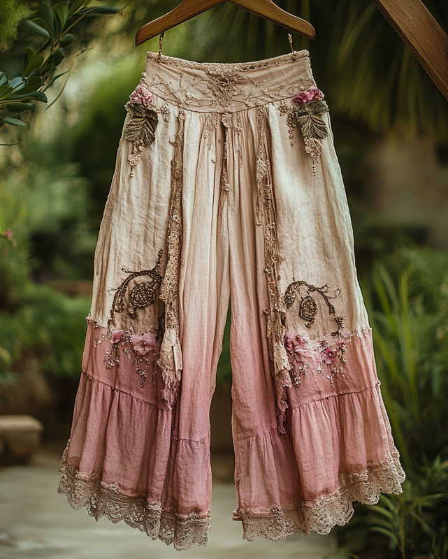 Summer Holiday Lace Handmade pants 25c0