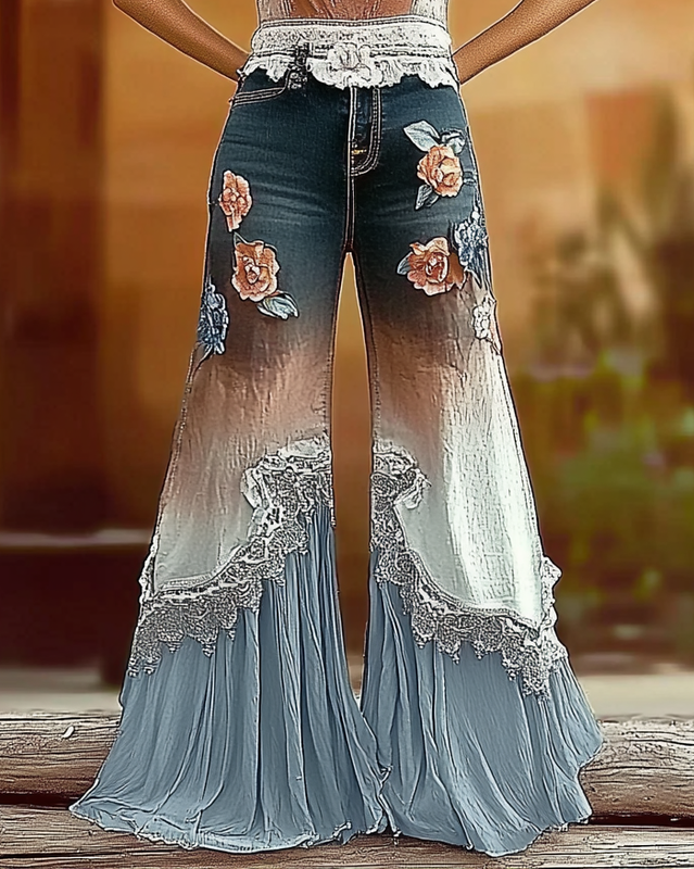 Trend Loose Casual Splicing Pants 3a54