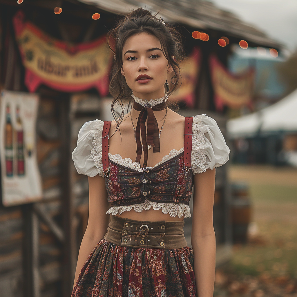 Women's Retro Western Style Short Top