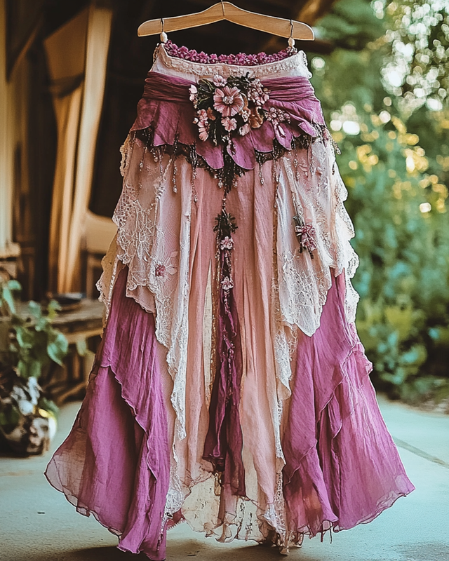 Summer Vacation Ruffle Lace Patchwork Pant ccdb 1d58