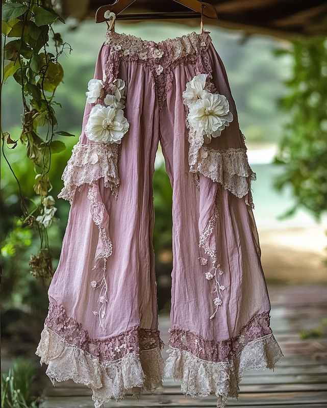 Summer Holiday Lace Handmade pants 6a2a