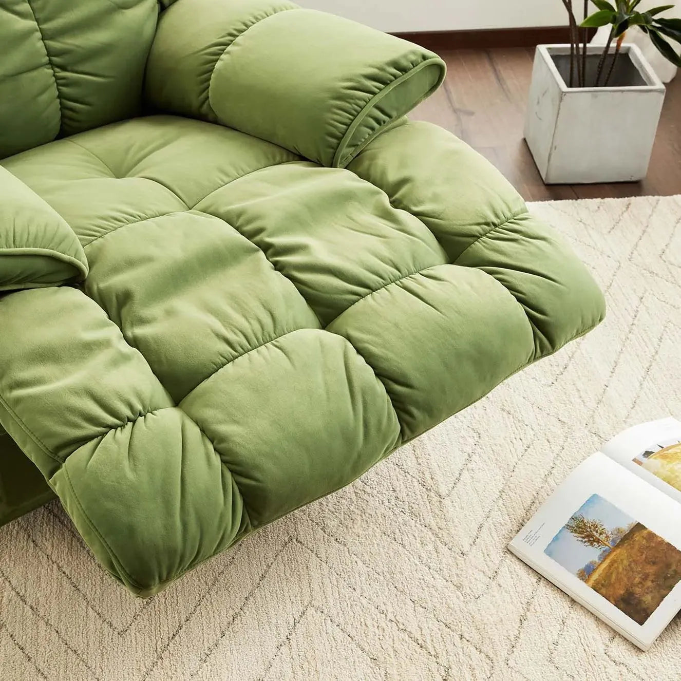 Luxurious reclining chair, glider rocker recliner with cloud-like comfort, single lazy sofa