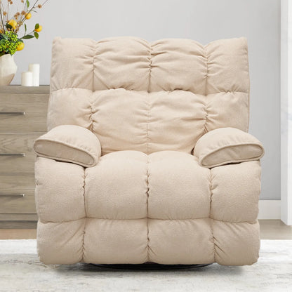 Luxurious reclining chair, glider rocker recliner with cloud-like comfort, single lazy sofa