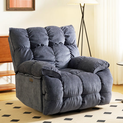 Luxurious reclining chair, glider rocker recliner with cloud-like comfort, single lazy sofa