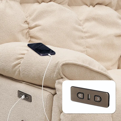 Luxurious reclining chair, glider rocker recliner with cloud-like comfort, single lazy sofa