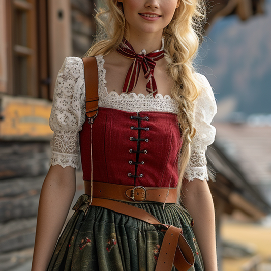 Women's Retro Western Style Short Top