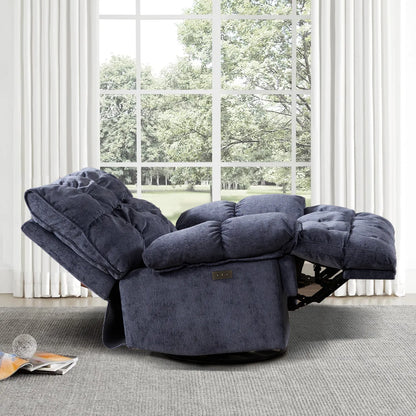 Luxurious reclining chair, glider rocker recliner with cloud-like comfort, single lazy sofa