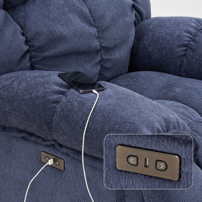 Luxurious reclining chair, glider rocker recliner with cloud-like comfort, single lazy sofa