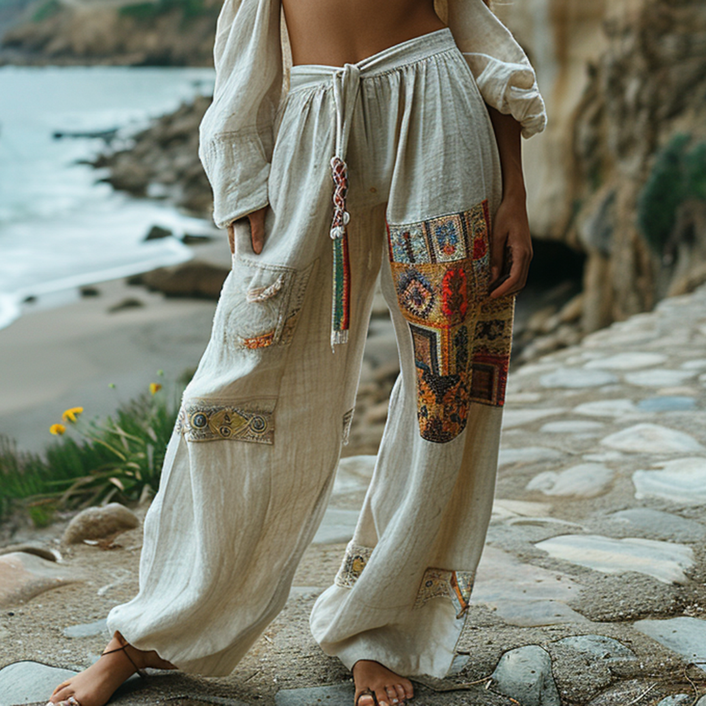 Women's Resort Bohemian Style Loose Bohemia Style Trousers
