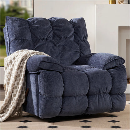 Luxurious reclining chair, glider rocker recliner with cloud-like comfort, single lazy sofa