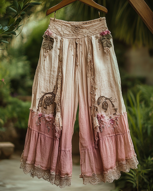 Summer Holiday Lace Handmade pants 25c0