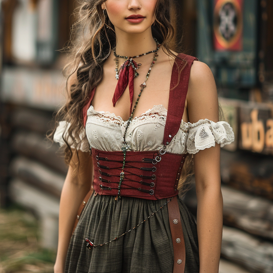 Women's Retro Western Style Short Top Camisole