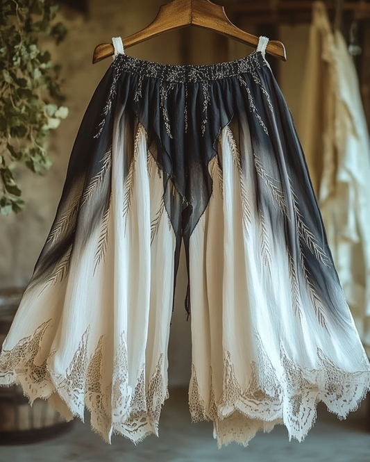 Summer Vacation Ruffle Lace Patchwork Shorts 4221