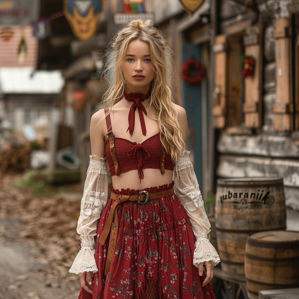 Women's Retro Western Style Short Top Camisole