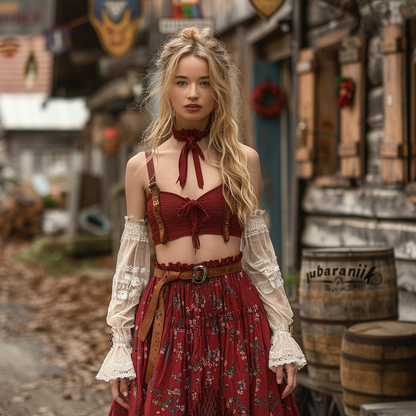 Women's Retro Western Style Short Top Camisole