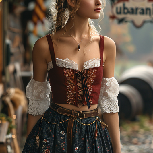 Women's Retro Western Style Short Top Camisole
