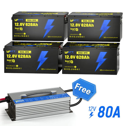 【🏅Prime Day Early Access】12V 628Ah Ultra Lithium Battery with Bluetooth