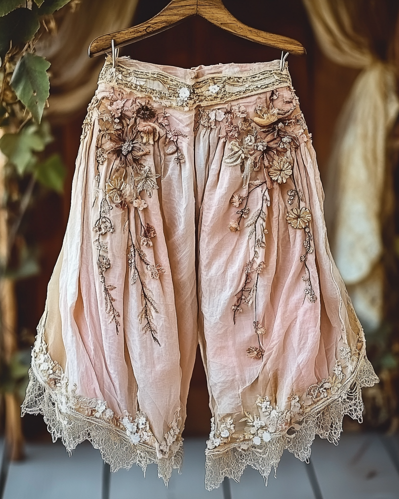Summer Vacation Ruffle Lace Patchwork Shorts  e1d6