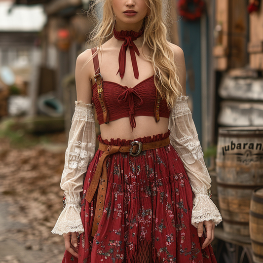 Women's Retro Western Style Short Top Camisole
