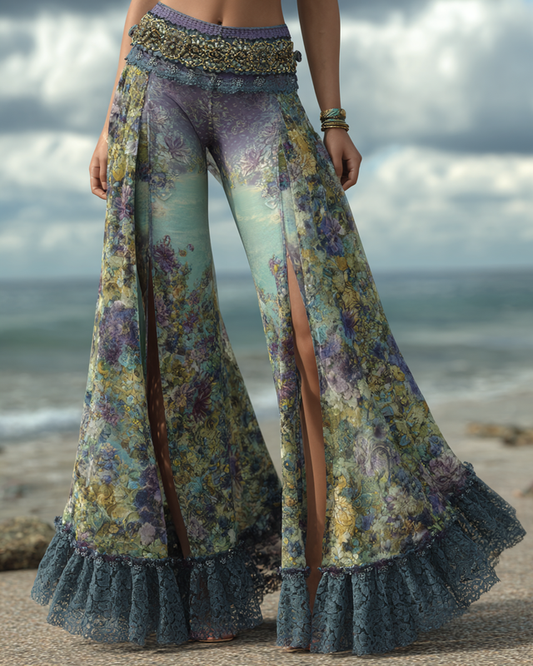Outdoor Holiday Vintage Stitching Cotton And Linen Pants a2bf