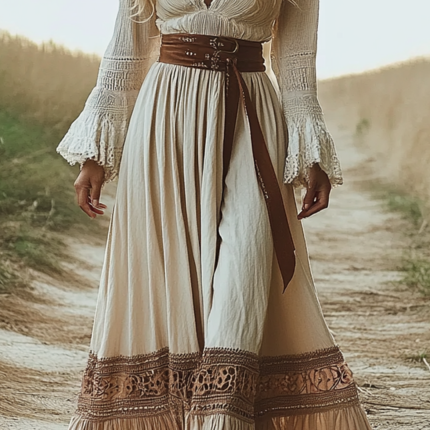 Women's Elegant Bohemian Pastoral Style Maxi Long Dress